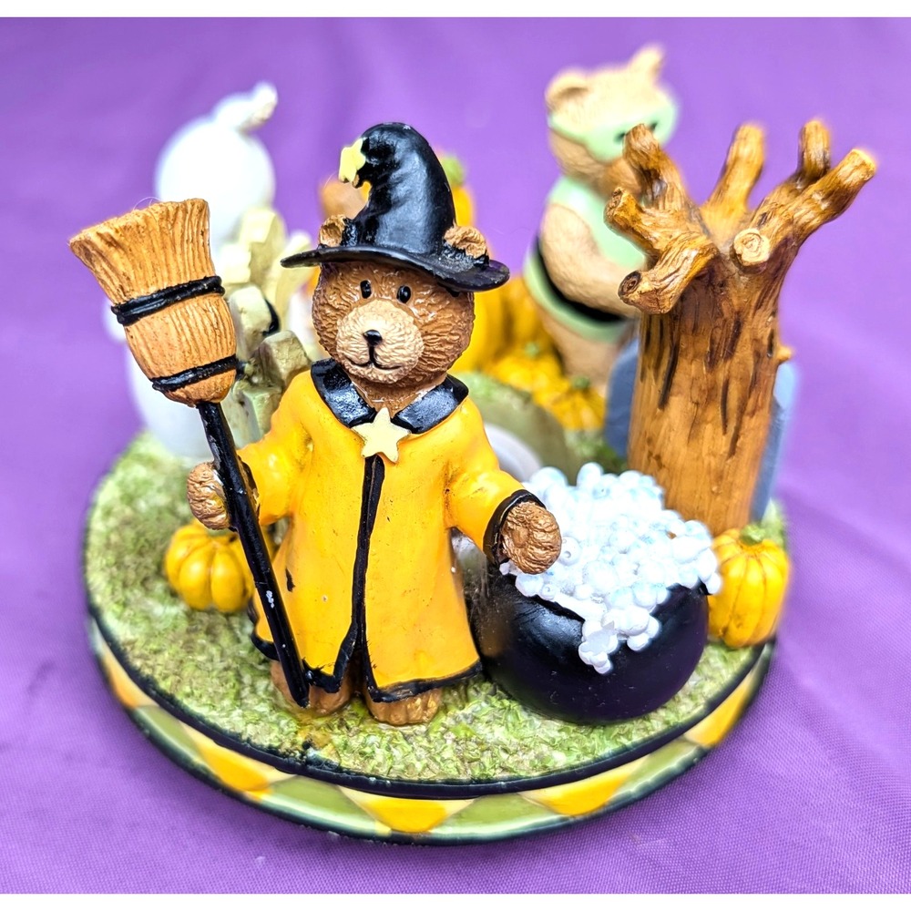 Old Virginia Candle Co Candle Capper Topper Boo Bears Halloween Ghost Pumpkin
